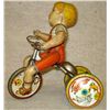 Image 3 : Kiddy Cyclist toy, Unique Art Mfg. NY & NJ, 1930's lithographed 8.5"-tall. The mechanism that powers