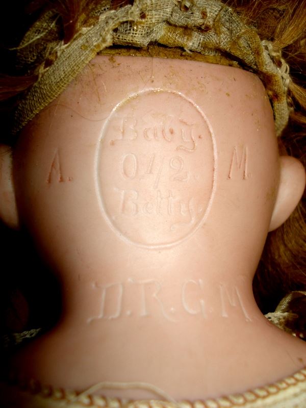 Armand Marseille Baby Betty bisque head doll with the markings A. M