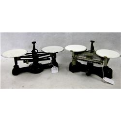 Three items including a 6.5  unsigned hand carved wooden cat , a lacquered paper mache snuff or pill