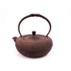 Image 2 : Lot of three Japanese cast iron tea pots (Tetsubin) including a hobnail with a twisted wrought handl