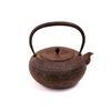 Image 5 : Lot of two Japanese cast iron tea pots (Tetsubin) including 1) a hobnail with an acorn finial on the