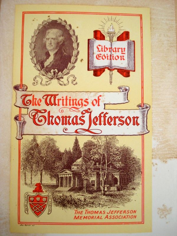 Two book sets including 20 volumes of "The Writings of Thomas Jefferson