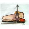 Image 1 : Violin with bow and case. Violin has a paper label "Antonius Stradivarius Cremonensis  Faciebat Anno