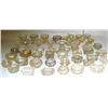 Image 1 : Large grouping of 40+ clear glass mostly master salt cellars including footed, double salts, some wi