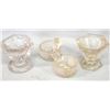 Image 3 : Large grouping of 40+ clear glass mostly master salt cellars including footed, double salts, some wi