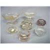 Image 2 : Large grouping of 19th C. cut and pressed clear glass salts, including Portland Acorn Band, Loop and