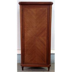 Custom made corner cupboard with a single door. Early to mid 20th century. Good condition.
