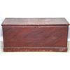 Image 1 : 19thC. grain painted blanket box with dovetailed 6 board construction, lidded till box, replaced but