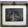 Image 4 : Two 19thC engravings including a framed and matted "The Breakfast Party" by Edwin Landseer - 6.75 x 