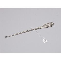 Victorian Sterling Handle Long Button Hook