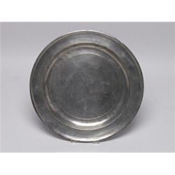 18th C. London Hallmarked Pewter Plate