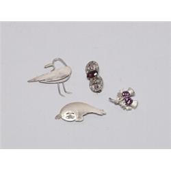 Two Scottish Sterling Brooches 