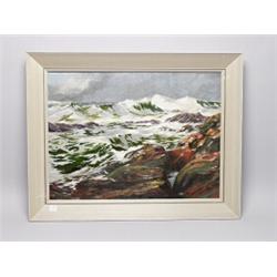 Robert Wood 60 Seascape Oil on Canvas