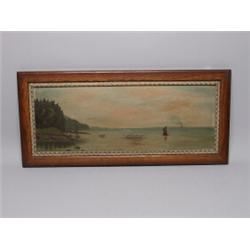 19th C West Coast Marine Primitive Oil