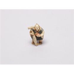 20th C. Netsuke Ivory - Figure with Mallet