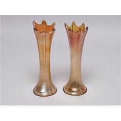 Pair of Carnival Glass Vases