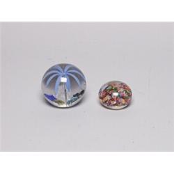 Two Older Glass Paperweights