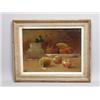 Image 1 : 19th C. Oil on Canvas Laid Down Still Life
