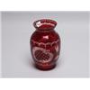 Image 1 : Bohemian Ruby Flashed Cut Crystal Vase