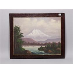 Vintage Painting Mount Baker