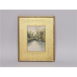 A Small Framed Watercolor