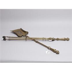 Antique Brass Fire Companions