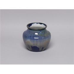 Mottled Blue Arts & Crafts Pottery Vase