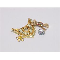 Bag of Miscellaneous Rhinestone Jewlery