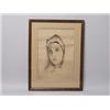 Image 1 : 19th C. Irish Drawing of A Young Woman