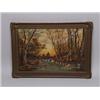 Image 1 : Art Nouveau Framed Landscape Oil on Canvas 