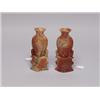 Image 2 : Pr of Old Chinese Carved Soapstone Vases