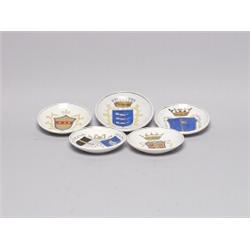 Five Signed Italian Gilt & Painted Sm Dishes