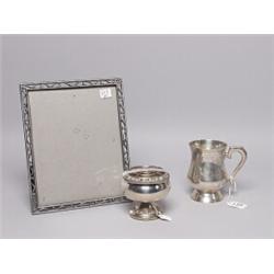 Silver Plated Flower Holder, Mug & Frame