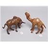 Image 1 : Moulded Leather Miniature Bull and Camel