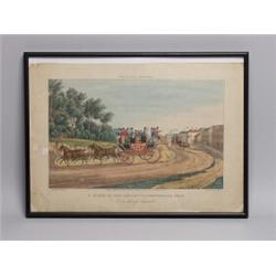 Colored engraving Coaching Scene London 1830