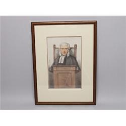 Antique Spy Print of a Lawyer