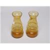 Image 1 : Pair Amber Glass Hyacinth Vases