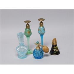 Five Vintage Perfume Bottles