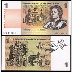 1972 Phillips/Wheeler QEII One Dollar Note