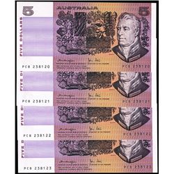 1979 Knight/Stone QEII Five Dollar Consecutive Run of 4