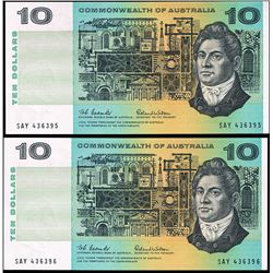 1966 Coombs/Wilson QEII Ten Dollar Consecutive Pair