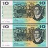 Image 1 : 1968 Phillips/Randall Ten Dollar Consecutive Pair