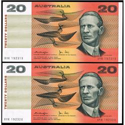 1979 Knight/Stone QEII Twenty Dollar Consecutive Pair