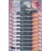 Image 1 : 2001 Macfarlane/Evans Federation Five Dollar AA01 1st Prefix Consecutive Run of Ten