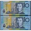 Image 1 : 2002 Macfarlane/Henry Ten Dollar 1st and Last Prefix Pair