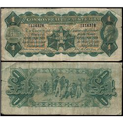 1923 Miller/Collins KGV One Pound Note R.23b