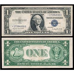 USA One Dollar Silver Certificate Star Note