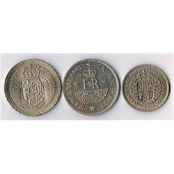 New Zealand 1953 & 1967 Crown, 1962 Half Crown