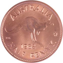 1962 Y. Australian QEII Proof Half Penny