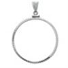 Image 2 : Sterling Silver Diamond Cut Coin Bezel - 38.1mm Silver Dollar